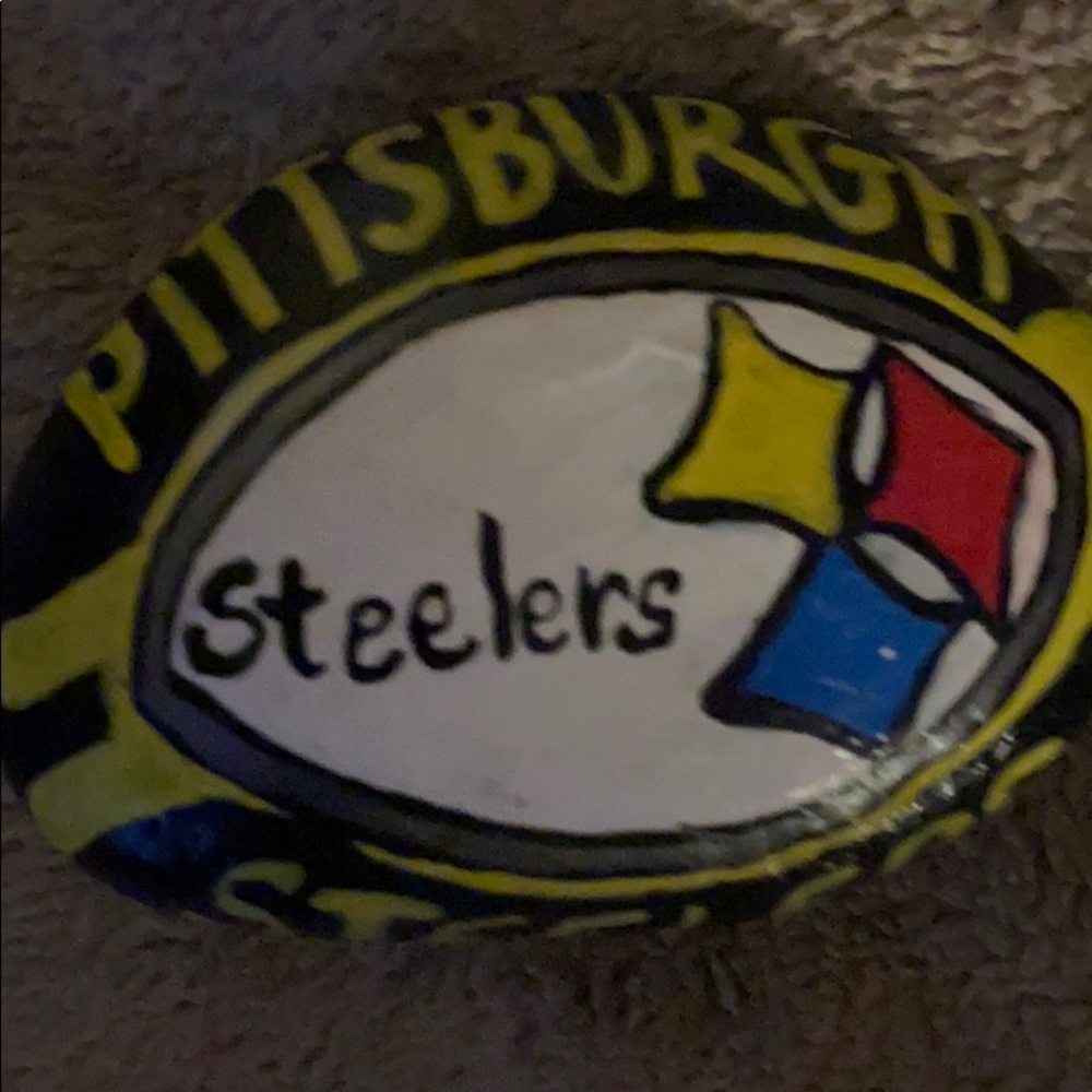 NFL Pittsburgh Steelers Football Painted Rock art
